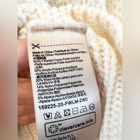 Scotch and soda cream starwatcher cream knit pullover sweater boxy oversized XS - Picture 3 of 8